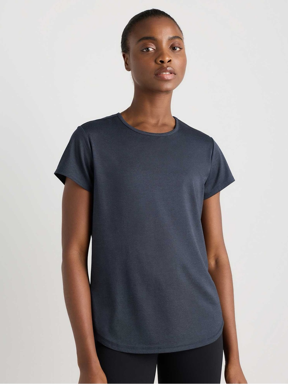 Quince Flowknit Breeze Tee Deep Navy